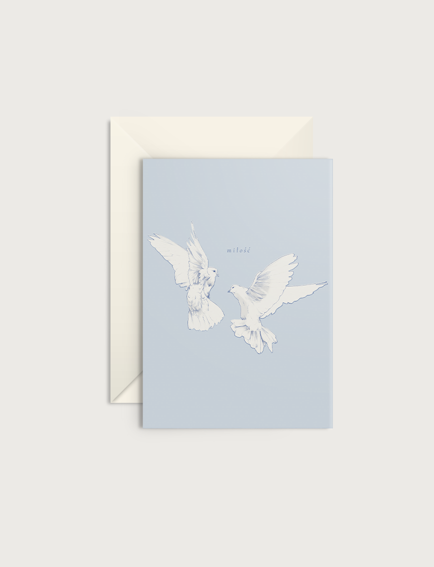„Miłość Gołębie” – kartka A6